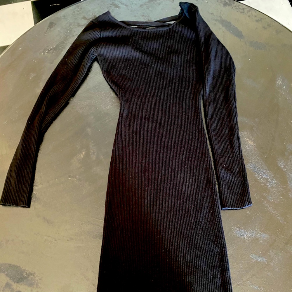 Long Sleeve Ribbed Dress